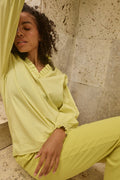 Amelia Streifenbluse | Gelbe Pflaume