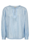 Simi Bluse | Chambray Blau Silber
