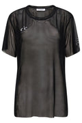Mesh Oversize Tee 33129 | Schwarz