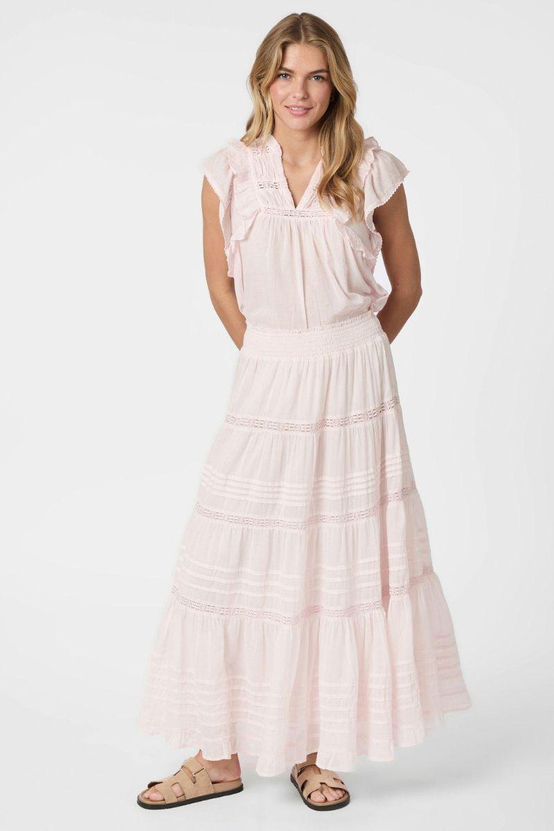 Felicia S Voile Skirt | Light Pink | Nederdel fra Neo Noir