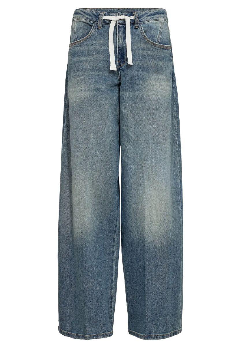 Milo String Jeans Long | Mid Blue | Jeans fra Mos Mosh