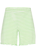 Natalia Shorts | Limettengrün Creme Streifen