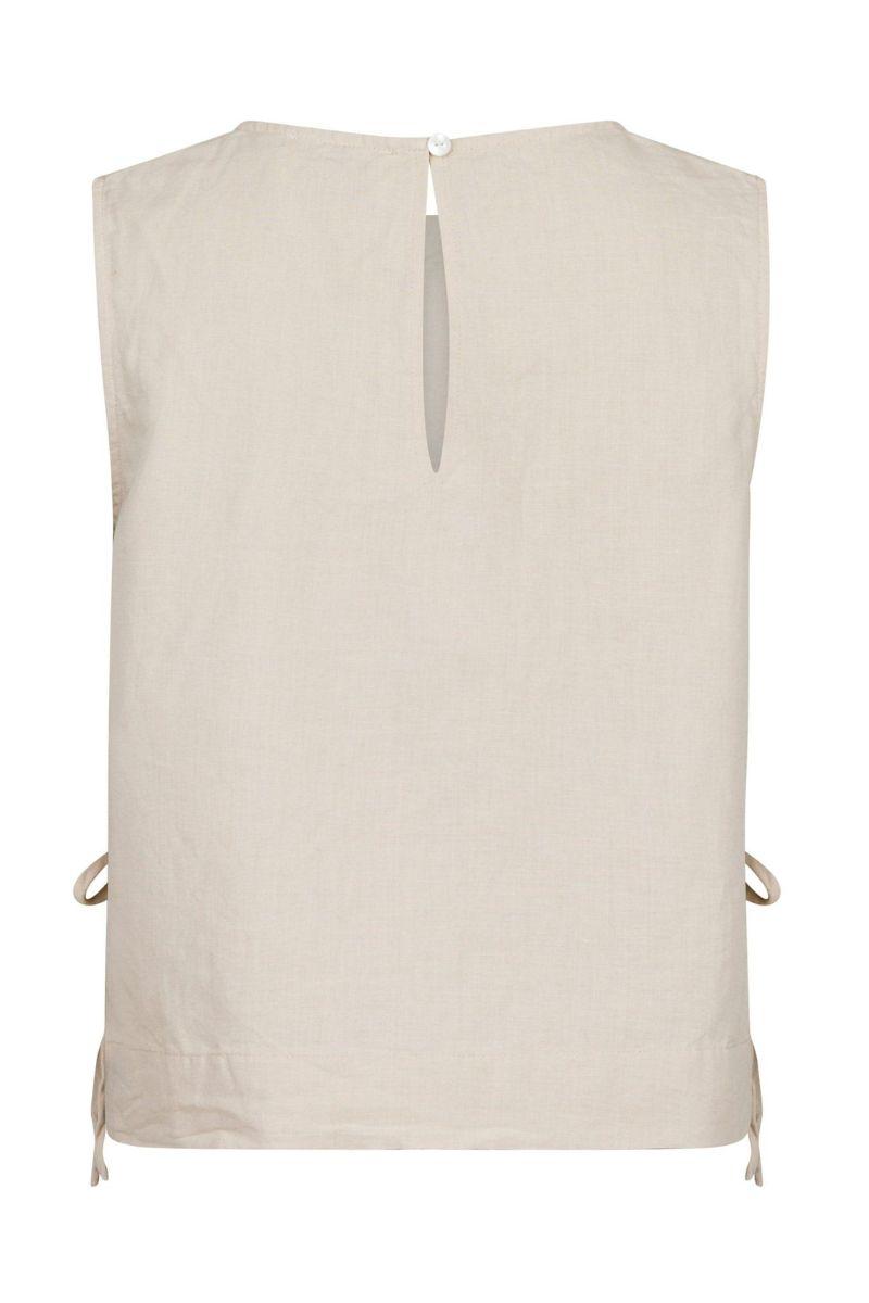 Svetlana Linen Top | Sand | Bluse fra Neo Noir