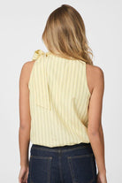 Veda Stripe Top | Light Yellow | Bluse fra Neo Noir