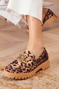 Loafer mit Leo-Schnalle | Leopard