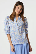 Roella Graphic Fade Bluse | Hellblau