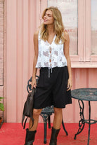 Alboa Embroidery Top | Off White | Bluse fra Neo Noir