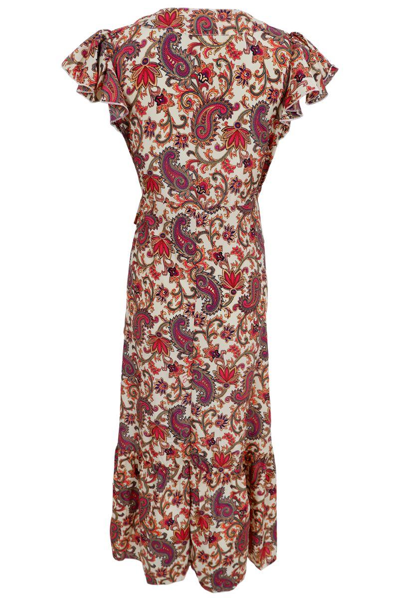 Luna Flared Wrap Dress | Vivid Rouge | Kjole fra Black Colour