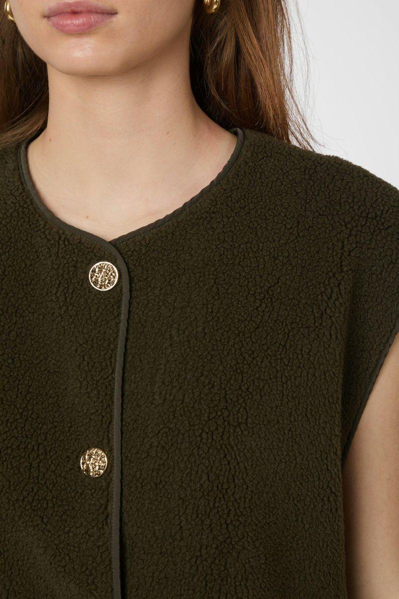 Mariko Teddy Vest | Army | Vest fra Neo Noir