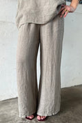 Reine Leinenhose | Taupe