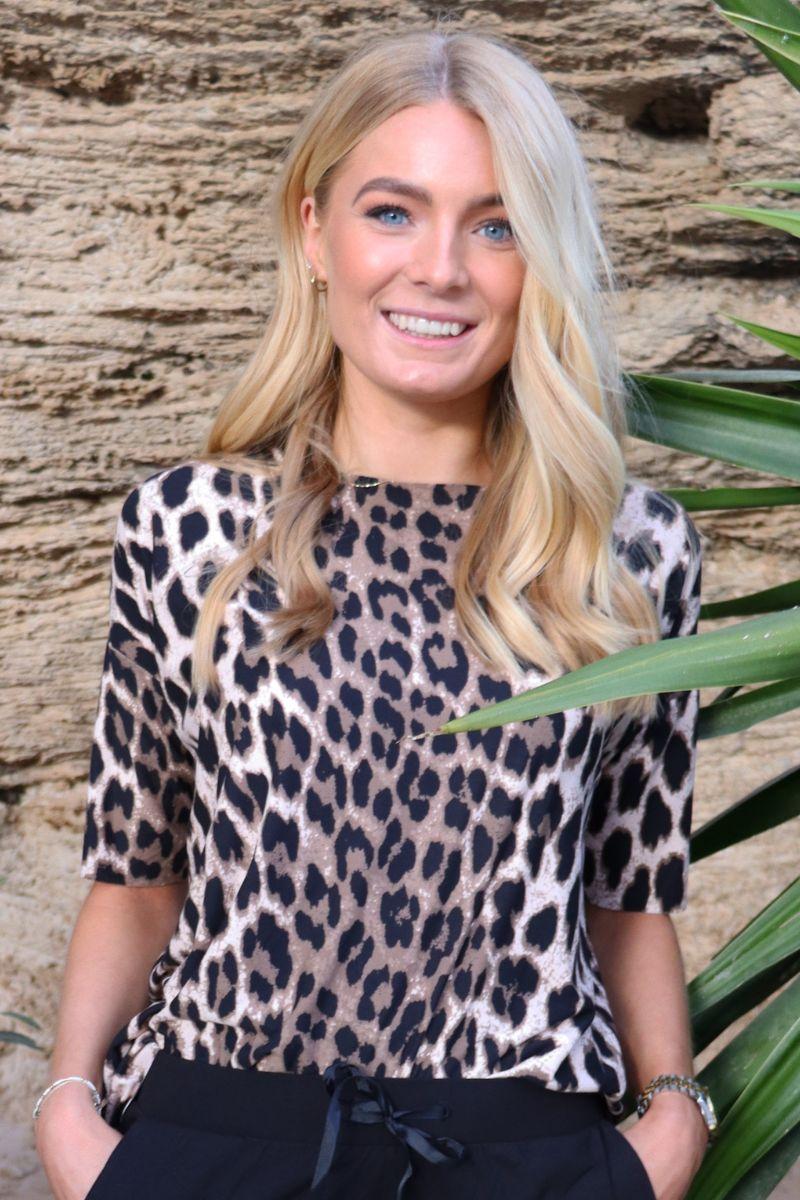 Alma Tshirt | Big Lux Leo Fossil | T-Shirt fra Liberté