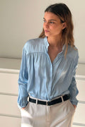Binnet Satin Bluse | Hellblau