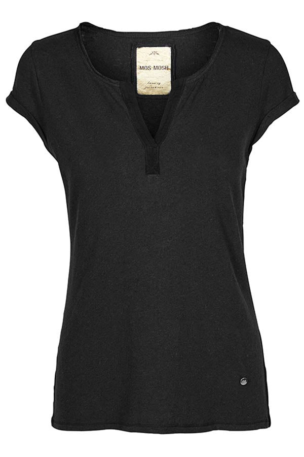 Mos Mosh - T-shirt - Troy Tee SS (Sort)