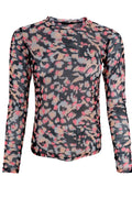 Florence Mesh Bluse | Schwarzes Tier