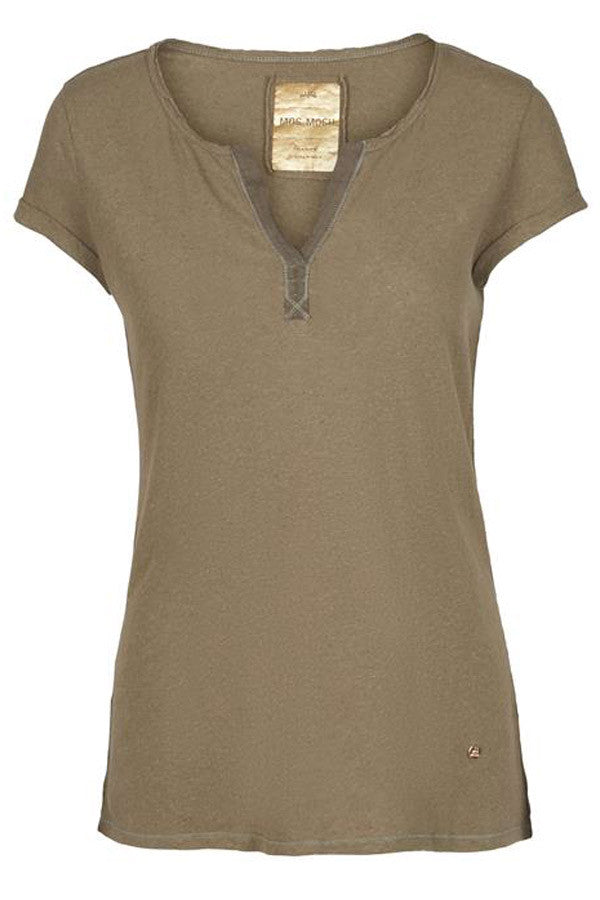Troy Tee (Army) - T-shirt fra Mos Mosh - Mos Mosh - Lisen.dk