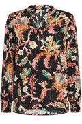 Bedruckte Bluse Manon | Schwarz