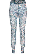 Nilla Legging | Dunkelgraue weiße Blumen