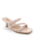 Riemchen-Kitten Heels | Beige