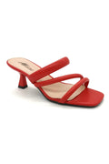 Riemchen-Kitten Heels | Rot