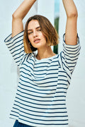 Mila T-Shirt 205629 | Star Offwhite Navy Blazer