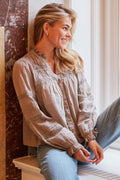 Lyla S Voile Bluse | Rauchgrün