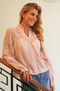 Lyla S Voile Bluse | Staubige Rose
