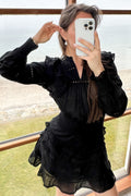 Harmoni S Voile-Kleid 161867 | Schwarz