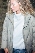 Thyra Highneck Strick | Hellgrau Melange
