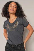 Faye O-Ss Tee | Salute Navy
