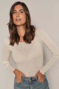 Elaine O-Ls Seamless Tee | Ecru