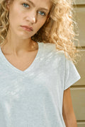 Sienna V-Ss Tee | Ecru