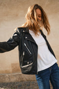Mitchel Mol Lederjacke | Schwarz