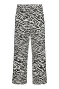 Zion Zebra Crop Hose | Offwhite Schwarz