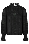 Ebba S Voile Bluse | Schwarz