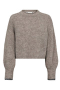 Coralie Crop Rib O-Knit 32140 | Walnuss
