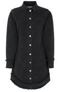 Srathena Kleid | Graue Denim-Waschung