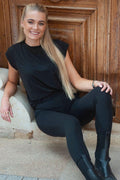 Alma Leggings Fleece | Schwarz