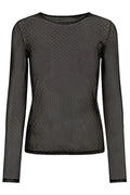 Mesh Ls Sparkle T-Shirt | Schwarz Gold Dot