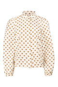 Flora Ls Bluse | Braunes Herz