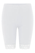 Shorts mit Spitze, Bio | Weiß