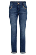 Naomi Ricamo Jeans Regular | Regular Mittelblau