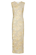 Tiranna Big Flower Mesh Kleid | Hellgelb