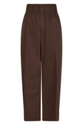 Yana Popeline Hose | Dunkelbraun