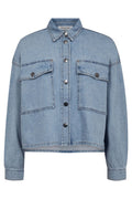 Cindy Jeanshemd | Verblasster Denim