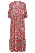 Scharlachrotes Bodenkleid | Rot