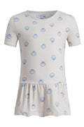 Alma Rüschen-T-Shirt (Kinder) | Elfenbeinfarbene Cobolt-Schale