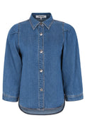 Erin Shirt | Mittelblaue Denim-Waschung