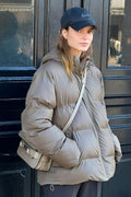 Fox C Pufferjacke | Dunkeltaupe