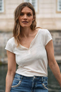 Troy Tee SS | Ecru