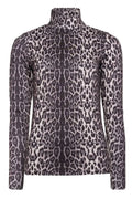 Lotus Ls Highneck Bluse | Grau Schwarz Leo
